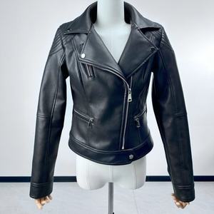 Premium Genuine <b>Leather</b> Motorcycle <b>Jacket</b> <b>Men</b> Slim Fit Classic Biker Style Zipper Closure Turn-Down Collar Autumn Wear For Women - Product Image 2