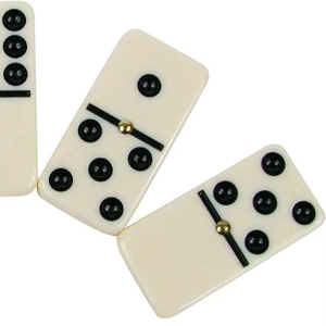 Juego de Dominó Doble 6 de Resina Clásico, 28 Fichas con Caja de Resina y Estuche de Madera, Juegos de Mesa, Superventas 2025 - Product Image 1