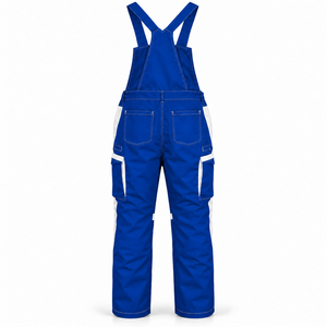 Factory Direct <b>Men's</b> Cotton Work <b>Bib</b> Overalls Water Resistant Utility Pockets Adjustable Buckles Reinforced Knees Secure Tool - Product Image 3