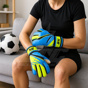 Football Goalkeeper <b>Gloves</b> Professional Customized German Latex Palm High Grip Custom Breathable Finger Protection Match Play - Product Image 6