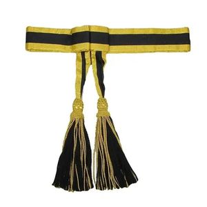 สายสะพายผ้าไหมกำมะหยี่สีแดงแบบ OEM พร้อมพู่ห้อย สำหรับเครื่องแบบเจ้าหน้าที่ ทำจากผ้าขนสัตว์หรืออะคริลิก - Product Image 4