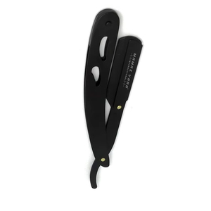 Hot Style Black <b>Single</b> <b>Blade</b> Straight <b>Razor</b> 100% Stainless Steel Professional Barber Shaving <b>Razor</b> for Face & Body with Free - Product Image 4