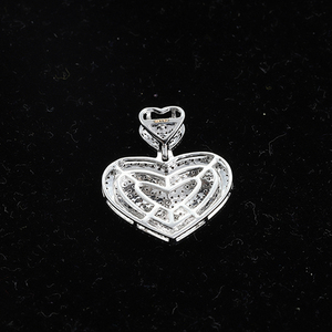 Pendentif Cœur Personnalisé Certifié IGI en Argent Sterling 925 avec Moissanite VVS, Breloque Iced Out Style Rappeur, Bijou Hip Hop pour Fête - Product Image 2