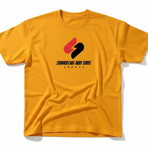 T-shirt personnalisé pour homme en coton 100% à col rond et manches courtes, tissu respirant anti-boulochage, coupe ample, 180g - Product Image 2