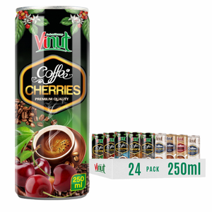 Bebida de Café Instantáneo Arábica Robusta, Lata de Aluminio de 250 ml, Sin GMO, Sin Lácteos, Sin Gluten, 8 Brix, VINUT, Marca Privada, OEM, Venta al Por Mayor - Product Image 1