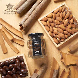 Chocolate de Primera Calidad LEGENDARY CHOCOLATIER Vietnam Dragees, Almendras Cubiertas de Chocolate con Sabor a Canela, Frasco de 40g para Distribución - Product Image 4