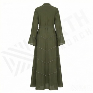 Nueva Abaya para Mujer con Cuentas de Diamantes Hechas a Mano, Vestido Musulmán para Ramadán y Eid, Ropa Modesta, Túnica Hijabi, Vestidos Elegantes - Product Image 2