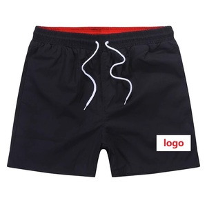 Pantalones Cortos Deportivos Casuales para Hombre, Blancos, de Secado Rápido, con Cordón Ajustable, Color Sólido, Logotipo Frontal, Cintura Media, Tejido de Poliéster - Product Image 3