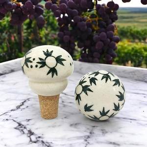 Tapón de Botella de Vino de Cerámica con Impresión Personalizada, Sellador de Corcho Decorativo Reutilizable para Regalos Promocionales, Recuerdos de Boda y Vino - Product Image 5
