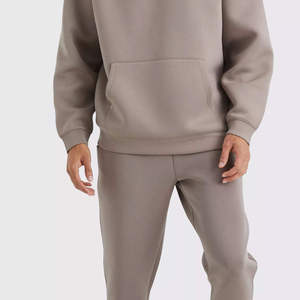 Survêtement à capuche pour homme Beazer Sports, couleur unie, vêtement décontracté, sweat-shirt long, poches latérales, respirant, 100% coton biologique - Product Image 2