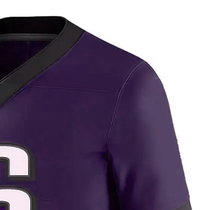 For V-Neck Short Sleeve Football Jersey Number 6 Sublimated Print Moisture Wicking Breathable Mesh Unisex Regular Fit - Product Image 4