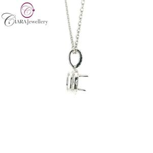 0.75CT เพชรสีขาว/เหลืองทองจี้ทรงเบาะเดี่ยวดีไซน์เรียบง่าย AU750รัศมี18K - Product Image 4