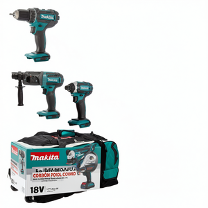 Kit combinado de herramientas eléctricas inalámbricas de 18 V y 7 piezas con taladro de iones de litio sin escobillas y juego de fijación - Product Image 2