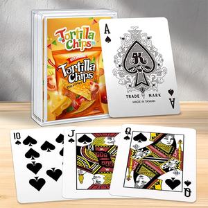 Cartes à jouer en plastique personnalisées - avec boîte en plastique de taille poker P302 - Cadeaux promotionnels de marque FMCG - Product Image 2