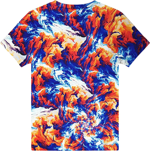 T-shirt à manches courtes pour homme, motif géométrique, col rond, coupe décontractée, impression par sublimation, tissu tricoté 100% polyester - Product Image 4