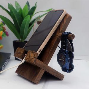 Support de téléphone portable en bois de qualité durable, support de tablette, support de téléphone portable, artisanat naturel à prix de gros - Product Image 6