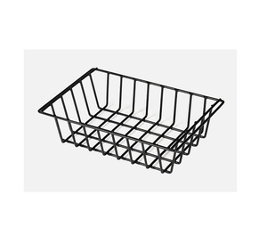 Oval <b>Basket</b> Kitchen Storage <b>Basket</b> Iron <b>Basket</b> Matte Black <b>Stackable</b> Simple Design Multi-Purpose Neatenin Iron <b>Basket</b> - Product Image 2