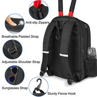 Sac à dos de padel personnalisable, imperméable, en nylon et polyester, matériau durable, capacité de 30 à 40 L pour le transport d'équipement
