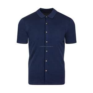 เสื้อโปโลแขนสั้นผู้ชายกระดุมกรมท่าเสื้อถักโลโก้ออกแบบได้ตามต้องการสำหรับฤดูร้อน2025 - Product Image 3