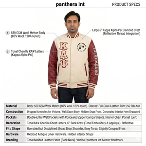 Blouson universitaire en laine méltone pour homme, personnalisé, avec manches en cuir pleine fleur, vêtement d'extérieur de luxe style streetwear, vierge, vente en gros - Product Image 5