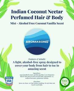 Aromasong Int. Bruma Perfumada para Cabello y Cuerpo con Néctar de Coco Orgánico, Texturizante y Brillante, Unisex para Adultos, Hecho en EE. UU., Logotipo Personalizado - Product Image 2