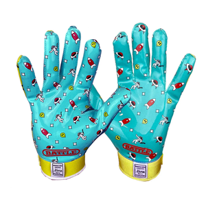 Guantes de Silicona 7v7 de Alta Calidad, Personalizados con la Bandera de Estados Unidos, para Fútbol Americano, Antideslizantes, Duraderos, con Logotipo de Goma para Jóvenes y Adultos - Product Image 6