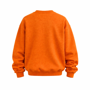 Sudadera de Invierno Naranja para Mujer, Diseño Personalizado, Corte Holgado, Cuello Redondo, Estilo Casual, Alta Calidad, 100% Algodón, Felpa Suave - Product Image 4