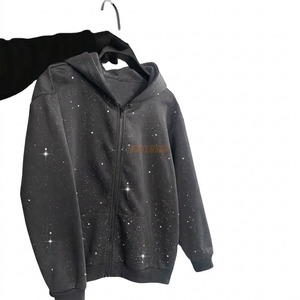 ผู้ผลิตเสื้อฮู้ดดี้ผู้ชายประดับเพชรเทียม เสื้อสตรีทแวร์สั่งทำ เสื้อสเวตเชิ้ตขายส่ง ผู้จัดจำหน่ายเสื้อผ้าแบรนด์ส่วนตัว - Product Image 4