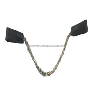 Nouveau design de pierres argentées, chaîne en métal, bracelet de sourcil de cheval avec des boucles en cuir cousues des deux côtés, toutes les tailles personnalisées - Product Image 1