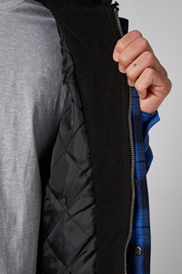 Custom Bulk Mens High Quality Brushed Cotton Plaid Hooded <b>Flannel</b> Streetwear <b>Jacket</b> Heavyweight Thermal Front Windproof - Product Image 5