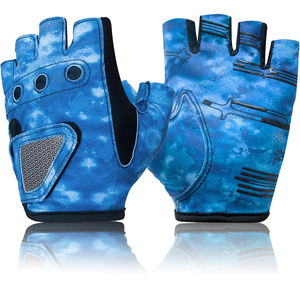 Guantes de Pesca de Medio Dedo de Poliéster Duraderos en Oferta, Protección UPF 50, Cierre de Gancho y Bucle, Secado Rápido, Guantes Elásticos para Exteriores - Product Image 1