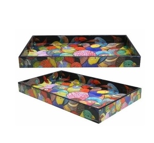 Excelente Bandeja de Madera Impresa para Suministros de Hotel y Hogar, Bandeja de Servicio y Almacenamiento de Alimentos 100% de Alta Calidad, el Mejor Embalaje, Diseño Personalizado - Product Image 6