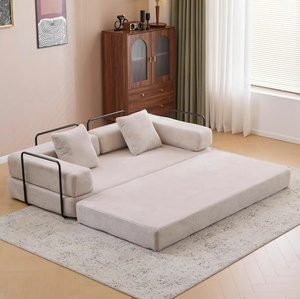 Sofá Modular Reclinable de Tela Corrugada Moderna, Sofá Cama Convertible para Sala de Estar - Product Image 2