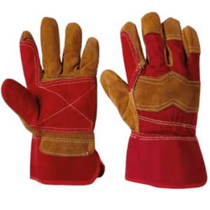 Premium Quality Reinforced Cowhide Split Leather Safety Gloves Industrial Use <b>Personal</b> <b>Protective</b> Abrasion Heat Resistant - Product Image 1