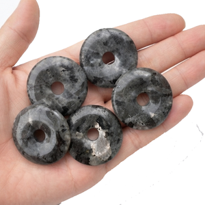Donuts de Cristal Natural, Donuts de Piedra de Larvikita, Gemas de Cristal, Gemas de Reiki, Donuts Curativos de Ágata - Product Image 6