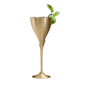Flûtes à champagne en laiton gravées, gobelets en métal faits à la main, bordure dorée, pour occasions de mariage, 2 pièces, verres à vin - Product Image 6