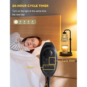 Lampada Scaldacera Dimmerabile Nera con Timer - Regalo di Compleanno per Donne e Mamme - Product Image 3