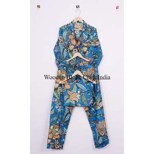 Ensembles de pyjamas floraux 100% coton pour femmes, respirants, nouveau style pour un confort ultime pour se détendre et dormir à la maison au printemps - Product Image 6