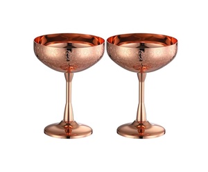 Verre à boire en cuivre pur écologique, fait main, élégant, durable, gobelet de stockage d'eau ayurvédique pour le bien-être - Product Image 3