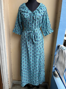 2026 Hot Selling Indian Cotton Maxi Dress Block Print Floral <b>Tunics</b> and Long Gown with Tassel 100% Cotton Fabric Long Maxi Dress - Product Image 3