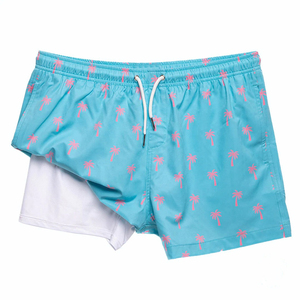 Short de plage à motif ondulé pour hommes, léger, à séchage rapide, taille élastique, short d'été décontracté pour les vacances et les voyages - Product Image 3
