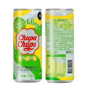Chupa Chups al por mayor, bebida carbonatada de crema de fresa importada de Corea, 345 ml, 48 unidades, cajas maestras para venta al contado y llevar. - Product Image 3