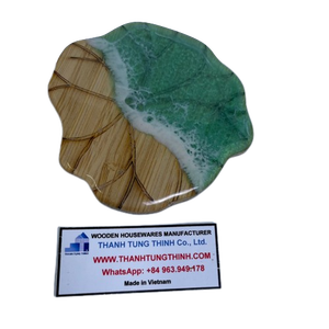 Top Produit Sous-verres en résine écologique Sous-verre en bois en résine époxy pour ensemble d'ustensiles de cuisine du Vietnam pour les grossistes - Product Image 3