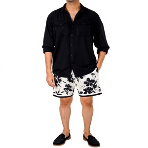 Men's Solid Knee Length Board Shorts Quick Dry Windproof Breathable <b>Woolen</b> Elastic Casual - Product Image 4