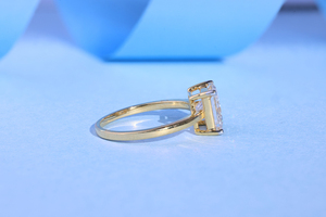 Bague en or 14k Star Dust en diamant de laboratoire de taille princesse élégante et simple pour les fiançailles de mariage polyvalentes et élégantes - Product Image 5