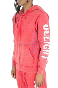 Ensembles de jogging deux pièces surdimensionnés pour hommes, style streetwear d'hiver, sweats à capuche et pantalons de survêtement personnalisés, 100% coton respirant - Product Image 4