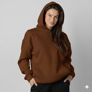 Nouvelle Collection – Sweats à Capuche Personnalisés pour Femmes, Grammage Lourd, Gaufrés, en Polaire Unie, Grande Taille, en Coton - Product Image 5