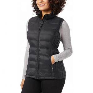 Puffy Vest Women Zip up Stand Collar Sleeveless Cotton Lightweight Padded <b>Cropped</b> <b>Puffer</b> Quilted Vest Winter Warm Coat <b>Jacket</b> - Product Image 1