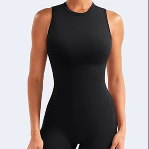 Leggings de Yoga para Mujer, Cintura Alta, Tejidos, Color Sólido, Transpirables, a Media Pantorrilla, Spandex/Poliéster - Product Image 1