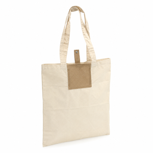 Bolsa de Compras Plegable Personalizada de Lona de Algodón con Solapa de Yute, Bolsa Promocional Reutilizable para Supermercado, Fabricante Mayorista OEM ODM - Product Image 2